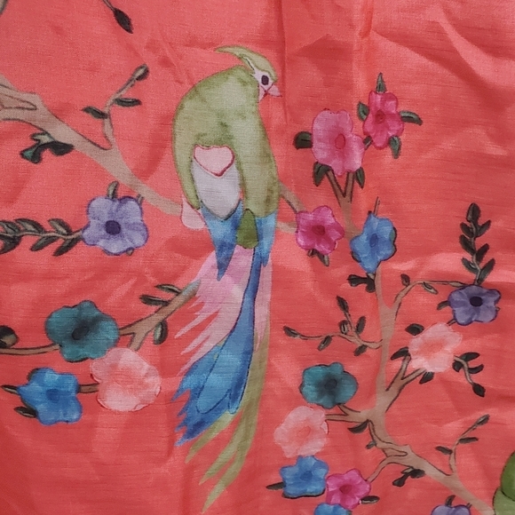 Bella Tu XL Avery Beaded Floral Phesant Bird Dress - Picture 6 of 10